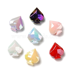 UV Plating Opaque Acrylic Beads, AB Color, Iridescent Peach, Mixed Color, 21x18.5x11mm, Hole: 3.5mm(X-MACR-D025-10)
