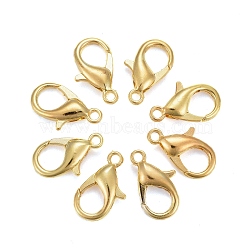 Zinc Alloy Lobster Claw Clasps, Parrot Trigger Clasps, Cadmium Free & Nickel Free & Lead Free, Golden, 16x8mm, Hole: 2mm(E106-G-NF)