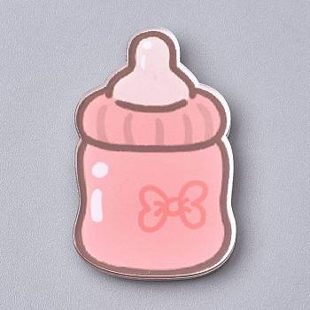 Fridge Magnets Acrylic Decorations, Feeder, Pink, 40x25x4mm