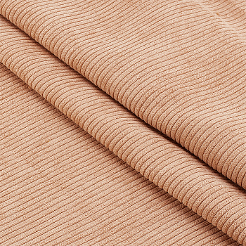 Corduroy Kintted Rib Fabric, for Clothing Accessories, Tan, 100x155x0.05cm