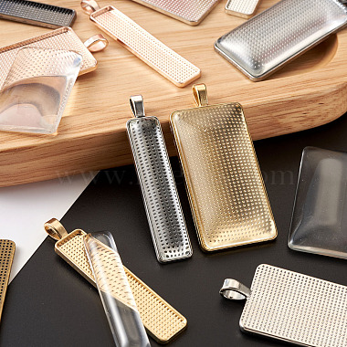 DIY Rectangular Pendant Making Kits(DIY-TA0008-91)-4