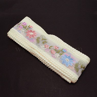 Embroidery Polyester Lace Trim(OCOR-WH0064-79)-2