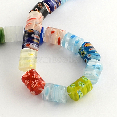 Column Handmade Millefiori Glass Beads Strands(X-LK-R004-12)-2