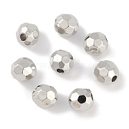 CCB Plastic Beads, Round, Faceted, 5.5x5.5mm, Hole: 1.6mm(ALUM-U001-01B-02)