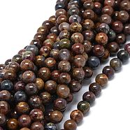Natural Pietersite Beads Strands, Round, 8~8.5mm, Hole: 1mm, about 46~49pcs/strand, 15.55 inch(39.5cm)(G-O201A-14B)