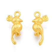 Alloy Pendants, Bird Charms, Matte Gold Color, 20.5x9x5.5mm, Hole: 1.6mm(FIND-A017-13MG)