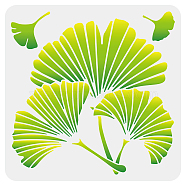 PET Hollow Out Drawing Painting Stencils, for DIY Scrapbook, Photo Album, Ginkgo Leaf Pattern, 30x30cm(DIY-WH0391-0203)