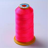 Nylon Sewing Thread, Hot Pink, 0.4mm, about 400m/roll(NWIR-N006-01O-0.4mm)