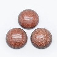 Synthetic Goldstone Cabochons, Half Round, 24.5~25x4~7mm(G-E492-A-04)