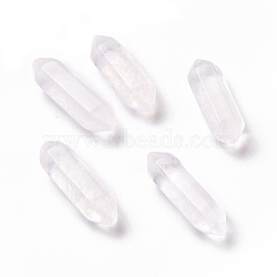Watermelon Stone Glass Beads, No Hole, Faceted, Bullet, Pink, 22~23x6x6mm(G-K330-19A)