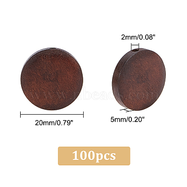 PandaHall Elit 100Pcs Natural Pear Wood Beads(WOOD-PH0002-36)-2