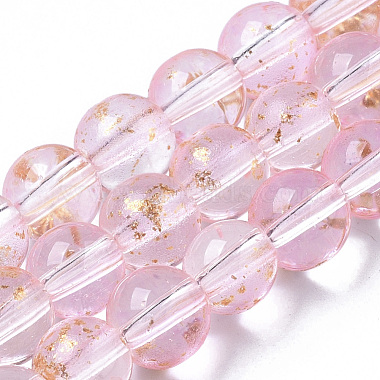 6mm Pink Round Glass Beads
