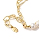 Natural Aquamarine & Pearl Beaded Bracelets(BJEW-C051-49G)-3