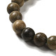 деревянный шарик браслеты(BJEW-B080-33)-3