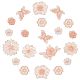 20 Pcs 9 Style Flower & Butterfly Organgza Lace Embroidery Ornament Accessories(DIY-NB0007-72)-1