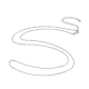 Rhodium Plated 925 Sterling Silver Flat Cable Chain Necklace(NJEW-A011-01A-P)-2