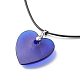 Collier pendentif mauvais œil au chalumeau bleu avec cordon ciré pour femme(NJEW-JN03955-03)-6