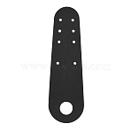 PU Leather Flat Toe Guard Protector, for Roller Skate, Black, 180x54x1.5mm, Hole: 5mm(AJEW-WH0304-07)