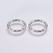 CCB Plastic Linking Rings, Ring, Platinum, 24x4mm, about 18mm inner diameter(CCB-G006-138P)