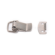 Iron Bag Lock Clasps, with Iron Findings, for DIY Handbag Craft Shoulder Bags Hardware Accessories, Platinum, 47.9x21x9mm, Hole: 3.2mm(AJEW-WH0239-71)