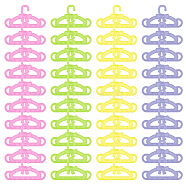 CHGCRAFT 40Pcs 4 Colors Bowknot & Star Pattern Plastic Doll Clothes Hangers, for Doll Clothing Outfits Hanging Supplies, Mixed Color, 57x100x3mm, 10pcs/color(DIY-CA0003-48)