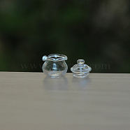 Mini Glass Jar, Micro Landscape Dollhouse Accessories, Pretending Prop Decorations, Clear, 16mm(BOTT-PW0011-35B)