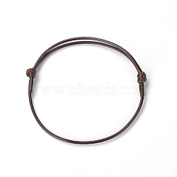 Korean Waxed Polyester Cord Bracelet Making, Coconut Brown, Adjustable Diameter: 40~70mm(AJEW-JB00011-01)