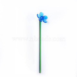 Glass Flower Display Decorations, for Home Desktop Decoration, Dodger Blue, 183x40mm(PW23041869169)