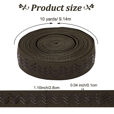 wadorn 10 yards ceinture élastique tricotée antidérapante en silicone et polyester(EC-WR0001-01)-2