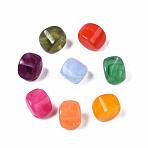 Acrylic Beads, Imitation Gemstone Style, Rhombus, Mixed Color, 12x12x8mm, Hole: 1.8mm, about 830pcs/500g(OACR-N131-004)