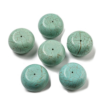 Natural Turquoise Beads, Rondelle, 28x18mm, Hole: 1mm