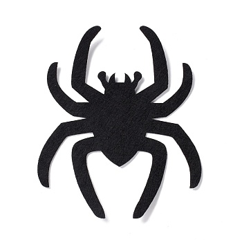 Wool Felt Spider Party Decorations, Halloween Themed Display Decorations, for Decorative Tree, Banner, Garland, Black, 188x157x2mm