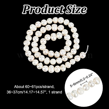 1 Strand Natural Cultured Freshwater Pearl Beads Strands(PEAR-NB0002-21)-2