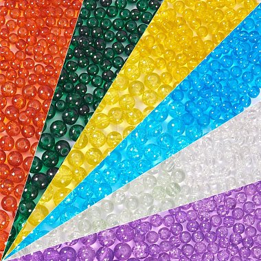 PandaHall Elite Spray Painted Crackle Glass Beads(CCG-PH0002-04)-5