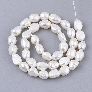 8mm Seashell Color Two Sides Polished Pearl Beads