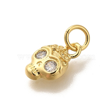 Rack Plating Brass with Cubic Zirconia Pendants(KK-Z086-02G)-2