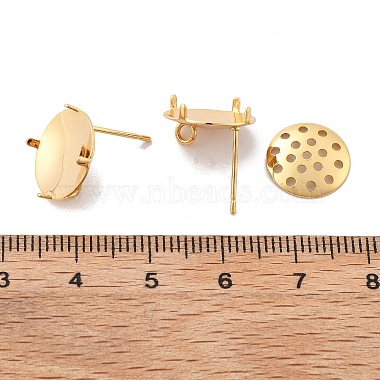 Brass Studs Earring Findings(KK-K382-16A-G)-3