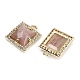 Natural Sunstone Faceted Square Charms(G-I375-06G-06)-2