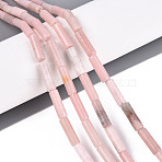 Natural Pink Opal Beads Strands, Column, 5~13x4mm, Hole: 1mm, about 29~30pcs/strand, 14.96~15.16''(38~38.5cm)(G-T141-72B)