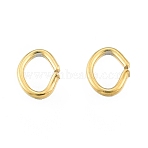 304 Stainless Steel Open Jump Rings, Oval, Golden, 4x3x0.6mm, 22 Gauge, Inner Diameter: 2x2.5mm(STAS-N092-172C-01G)