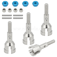 Aluminum Alloy Axle Adapters Set, w8ith Iron Finding, Toy Vehicles Modified Accessories, Deep Sky Blue, 4~25x1.5~13.5mm, 16pcs/set(FIND-WH0071-54)