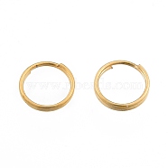 304 Stainless Steel Split Rings, Double Loops Jump Rings, Golden, 7x1mm, Inner Diameter: 6mm, Single Wire: 0.6mm(STAS-N092-171C-01G)