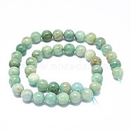 Natural Amazonite Beads Strands, Round, 10mm, Hole: 0.8mm, about 38~41pcs/strand, 15.7 inch(40cm)(G-F632-25-03)