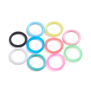 Silicone Linking Rings, Round Ring, Mixed Color, 29x3.5mm, Inner Diameter: 23mm(X-SIL-L002-01)