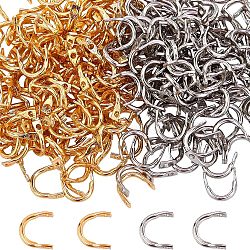 Brass Links, U Shaped, Platinum & Golden, 5.5x4x2mm, Hole: 1mm, 300pcs/box(KK-FH0001-01)