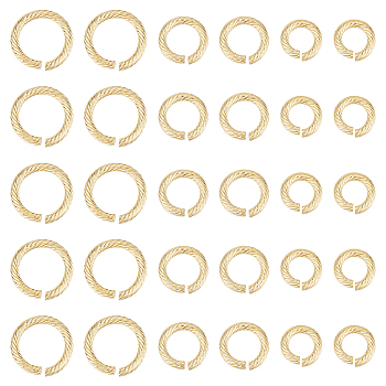 30Pcs 3 Styles 304 Stainless Steel Jump Ring, Open Jump Rings for Chainmaille Weaves, Round Ring, Golden, 12 Gauge, 10~15x2mm, Inner Diameter: 6~11mm, 10pcs/style