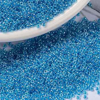 MIYUKI Round Rocailles Beads, Japanese Seed Beads, (RR537) Blue Ceylon, 15/0, 1.5mm, Hole: 0.7mm, about 5555pcs/10g