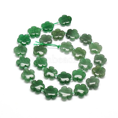 Natural Green Aventurine Flower Beads Strands(G-L241B-02A)-2