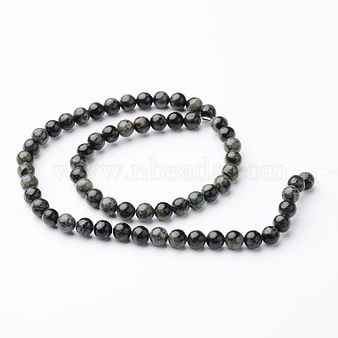 Chapelets de perles rondes en jaspe kambaba naturel(G-J346-29-6mm)-2