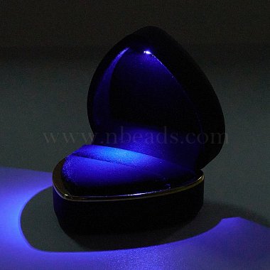 Heart Plastic Jewelry Ring Boxes(OBOX-F005-04A)-4